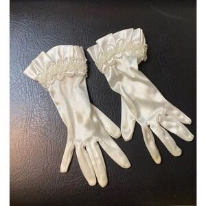 Beaded‎ Flower Girl Gloves